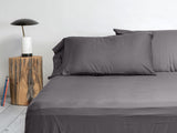 Sachi Home - Gray Sateen Bedding - Set of 2 Pillowcases