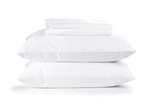 Sachi Home - White Sateen Bedding - 1 Fitted, 1 Flt and 2 Pillowcases