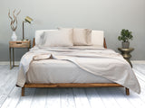 Sachi Home - Dune Sateen Bedding - 1 Fitted, 1 Flt and 2 Pillowcases