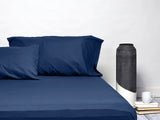 Sachi Home - Navy Sateen Bedding - Set of 2 Pillowcases