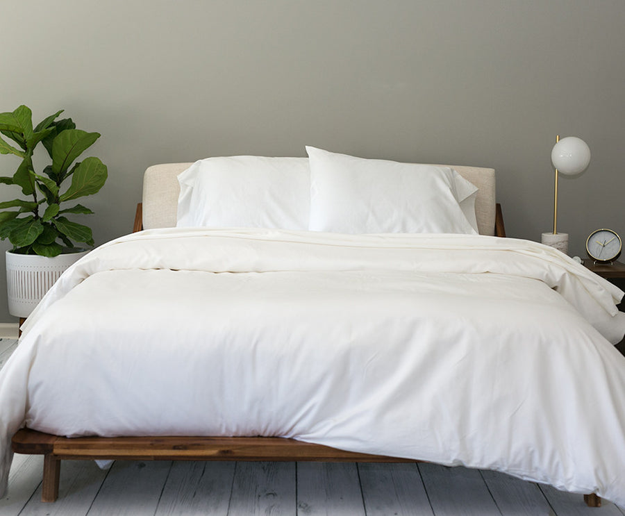 Sachi Home - White Sateen Bedding - 1 Duvet Cover