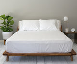 Sachi Home - White Sateen Bedding - 1 Fitted, 1 Flt and 2 Pillowcases
